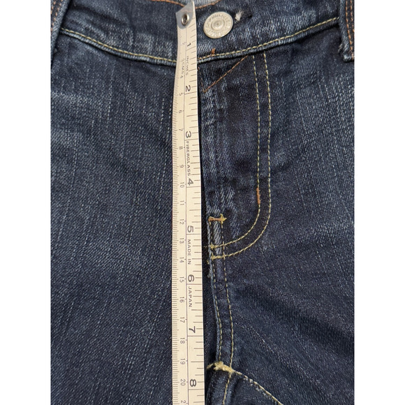 7 FOR ALL MANKIND Women's Dark Wash Blue Skinny 8" Rise Jeans Size 26 Pockets - Picture 13 of 14